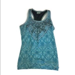 Athleta Racerback Tank with drawstring.Size small